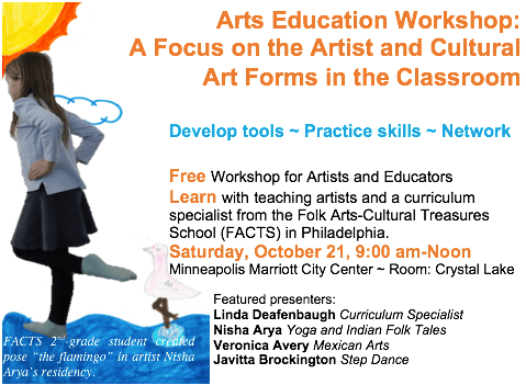 Minneapolis Arts Education Workshop: Focus on the Artist